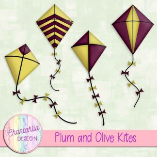 Free plum and olive kites