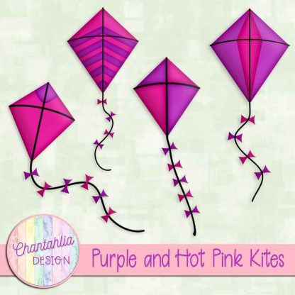 Free purple and hot pink kites
