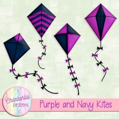 Free purple and navy kites