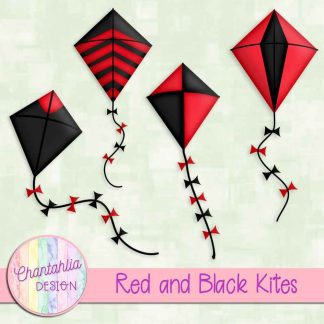 Free red and black kites