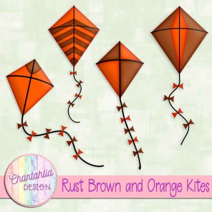 Free rust brown and orange kites