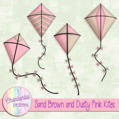 Free sand brown and dusty pink kites