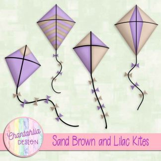 Free sand brown and lilac kites