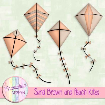 Free sand brown and peach kites