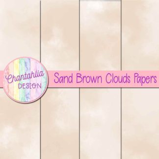 Free sand brown clouds digital papers