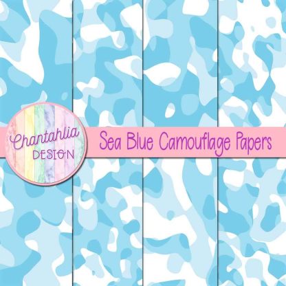 Free sea blue camouflage digital papers