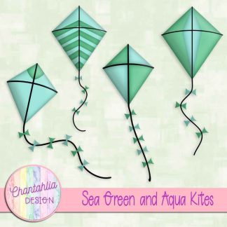 Free sea green and aqua kites