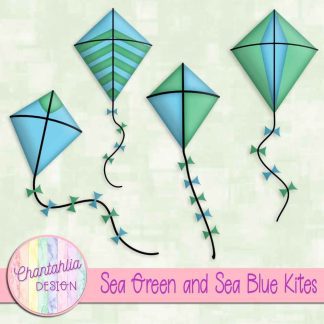 Free sea green and sea blue kites