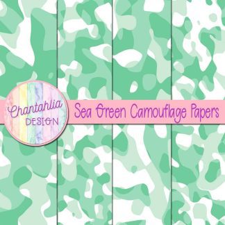 Free sea green camouflage digital papers