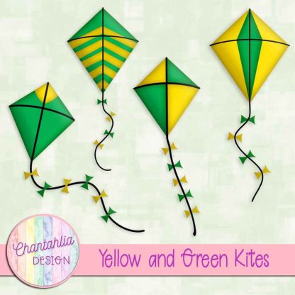 Free yellow and green kites