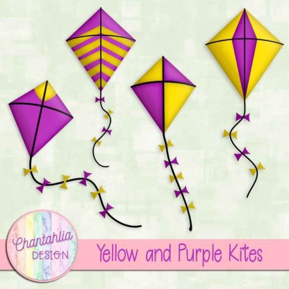 Free yellow and purple kites