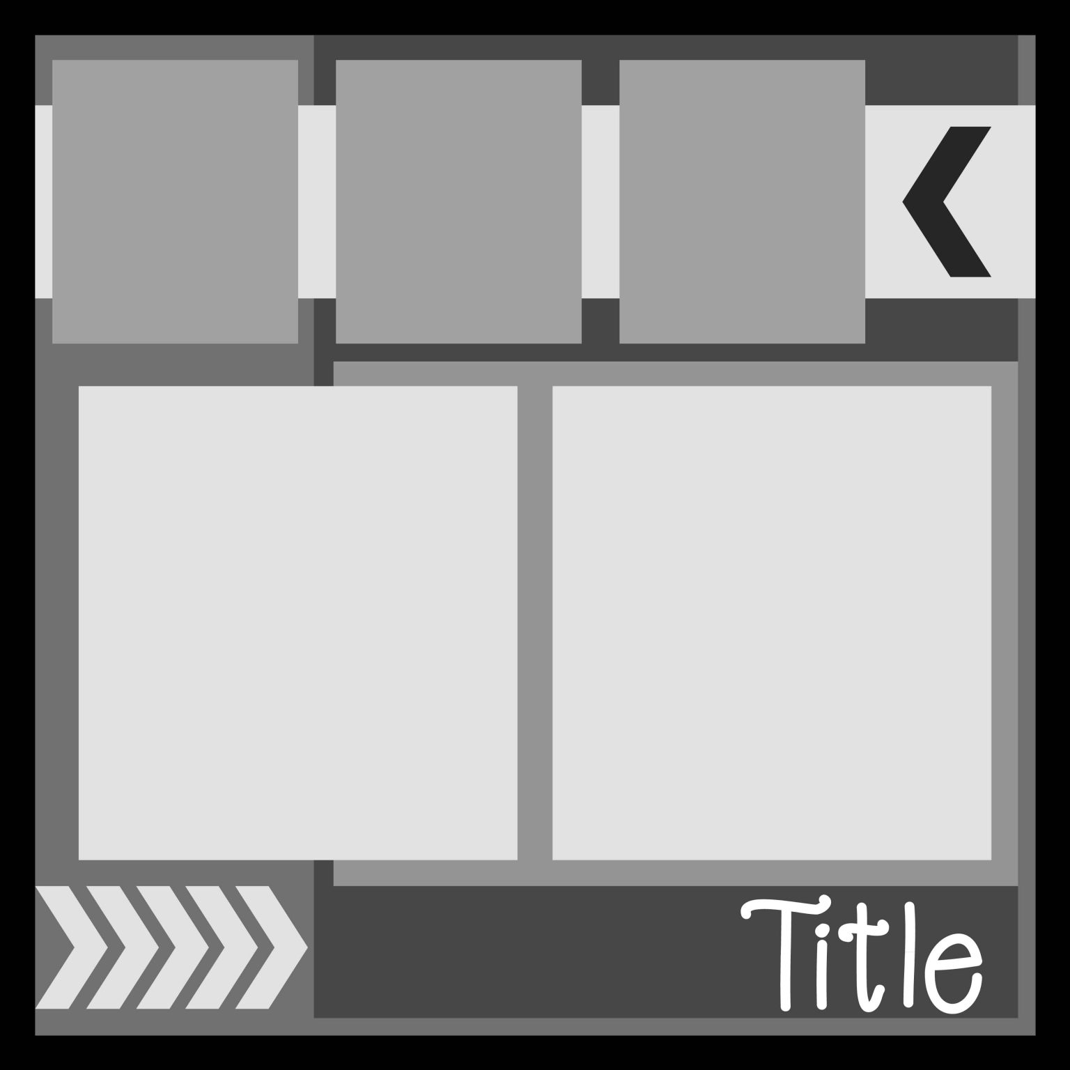 Free Digital Scrapbook Layout Template to Create your own Unique Pages