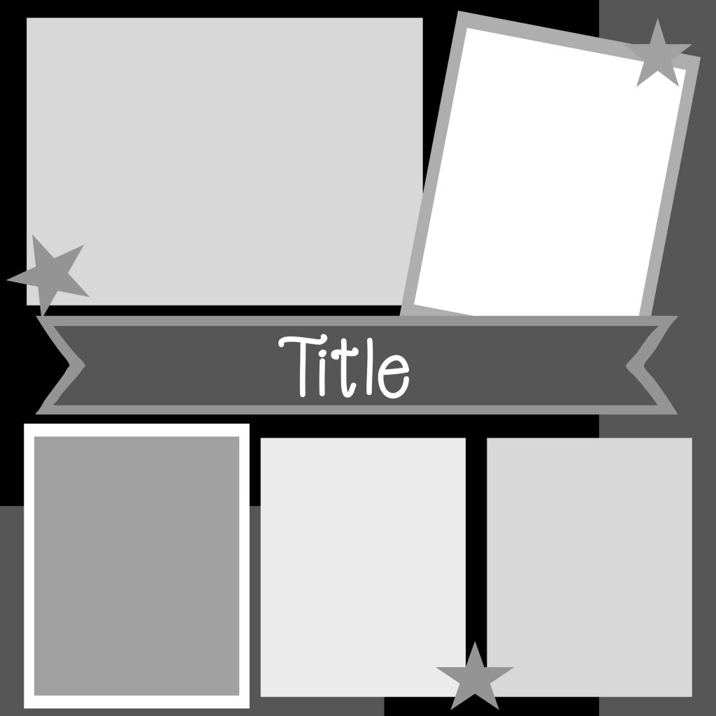 Free Digital Scrapbook Layout Template to Create your own Unique Pages