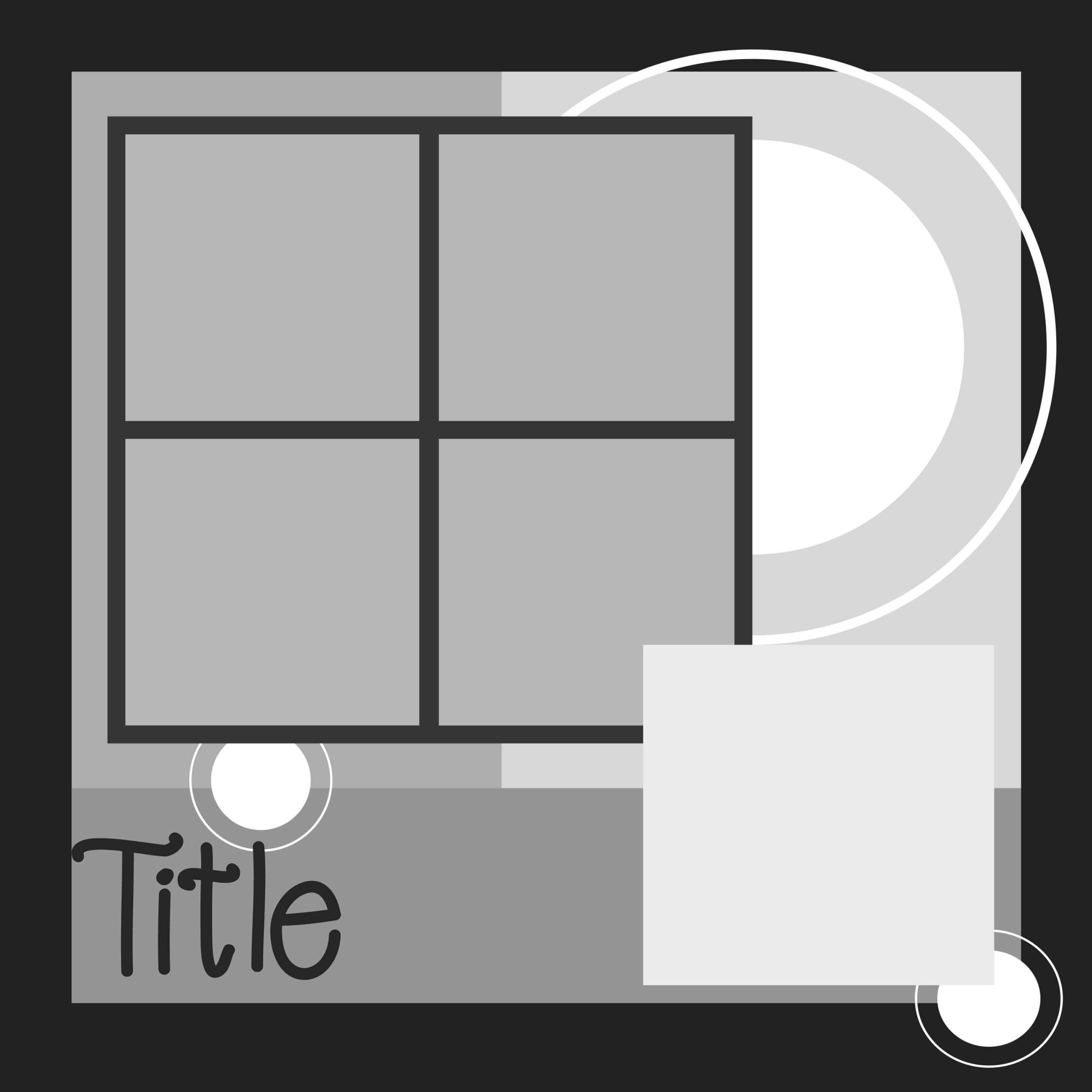 Free Digital Scrapbook Layout Template to Create your own Unique Pages