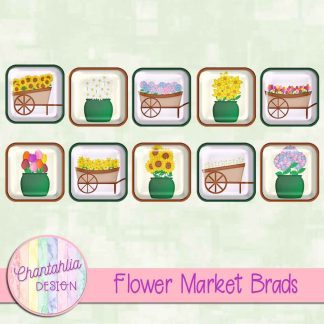 Free brads in a Flower Market theme.