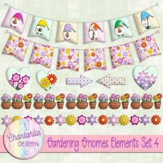 Free design elements in a Gardening Gnomes theme