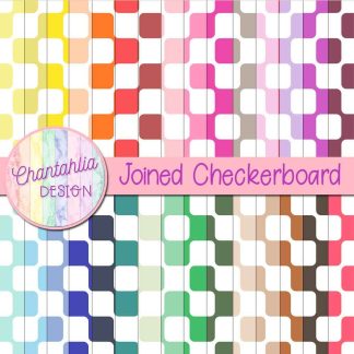 free digital paper backgrounds featuring a joined checkerboard design.