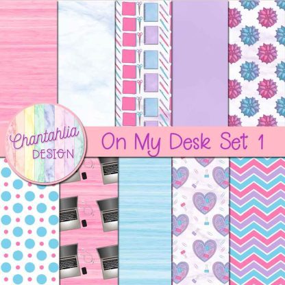 Free digital papers in an On My Desk theme