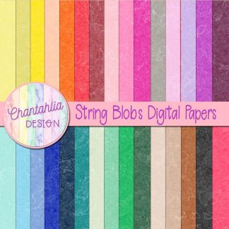 free digital paper backgrounds featuring a string blobs design.