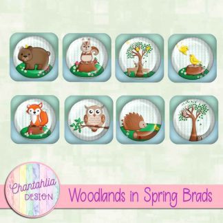 Free brads in a Woodlands in Spring theme.