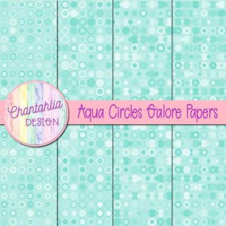 Free aqua circles galore digital papers