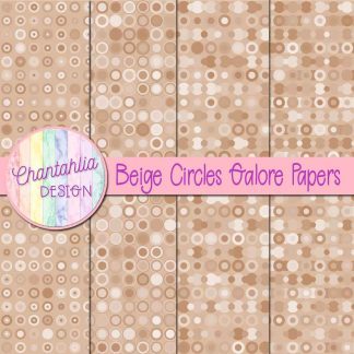 Free beige circles galore digital papers