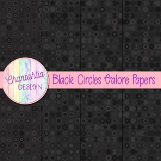 Free black circles galore digital papers