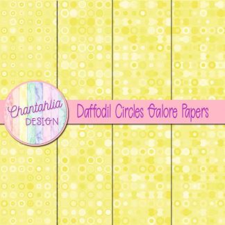 Free daffodil circles galore digital papers