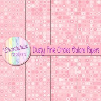 Free dusty pink circles galore digital papers