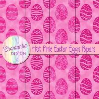 Free hot pink easter eggs digital papers
