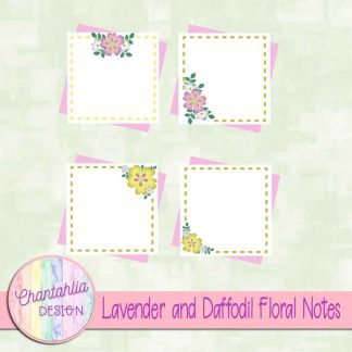 Free lavender and daffodil floral notes