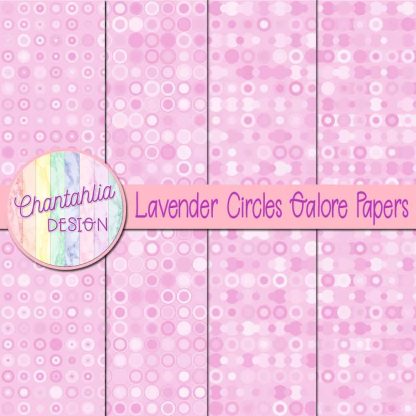 Free lavender circles galore digital papers