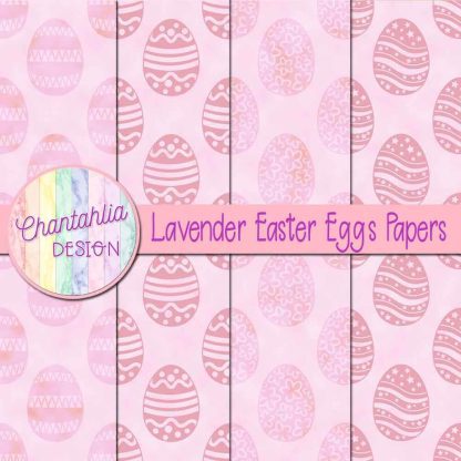 Free lavender easter eggs digital papers