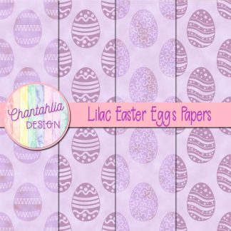 Free lilac easter eggs digital papers