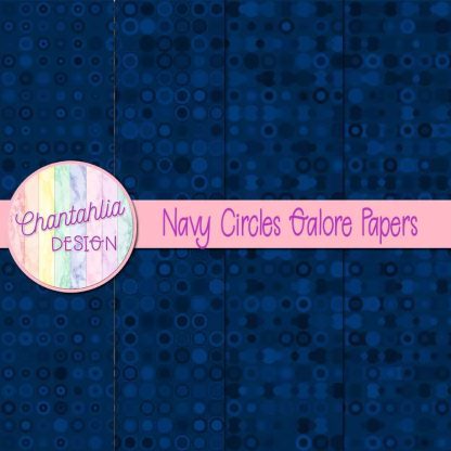 Free navy circles galore digital papers