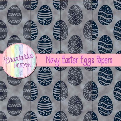 Free navy easter eggs digital papers