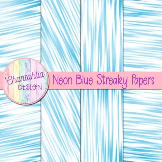 Free neon blue streaky digital papers