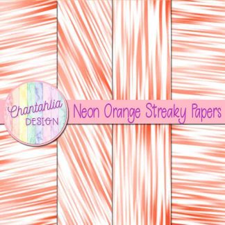 Free neon orange streaky digital papers