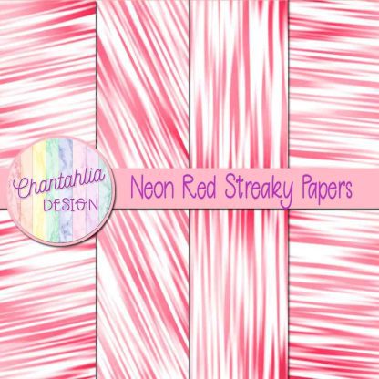 Free neon red streaky digital papers