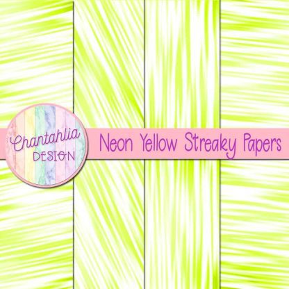 Free neon yellow streaky digital papers