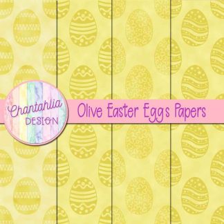 Free olive easter eggs digital papers