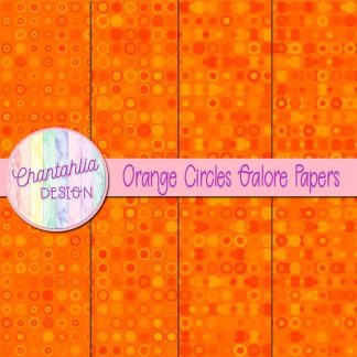 Free orange circles galore digital papers
