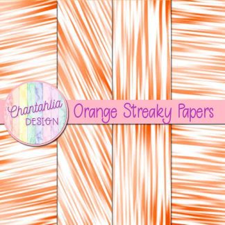 Free orange streaky digital papers