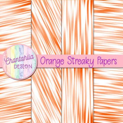 Free orange streaky digital papers