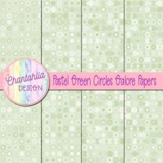 Free pastel green circles galore digital papers