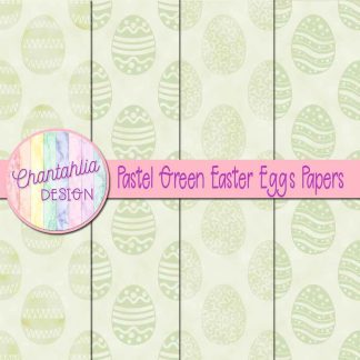 Free pastel green easter eggs digital papers