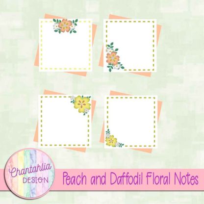 Free peach and daffodil floral notes