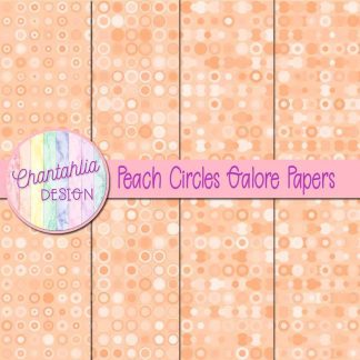 Free peach circles galore digital papers