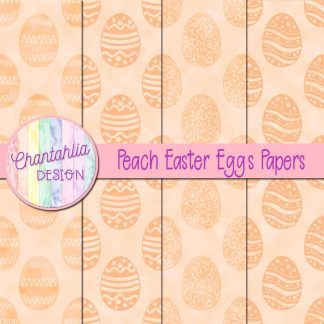 Free peach easter eggs digital papers