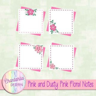 Free pink and dusty pink floral notes